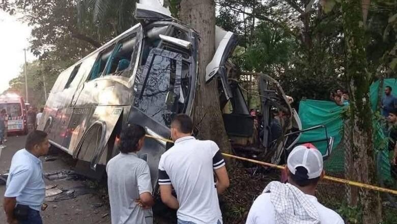 Se esclarecen detalles del accidente de bus con publicidad de Los Inquietos en Antioquia