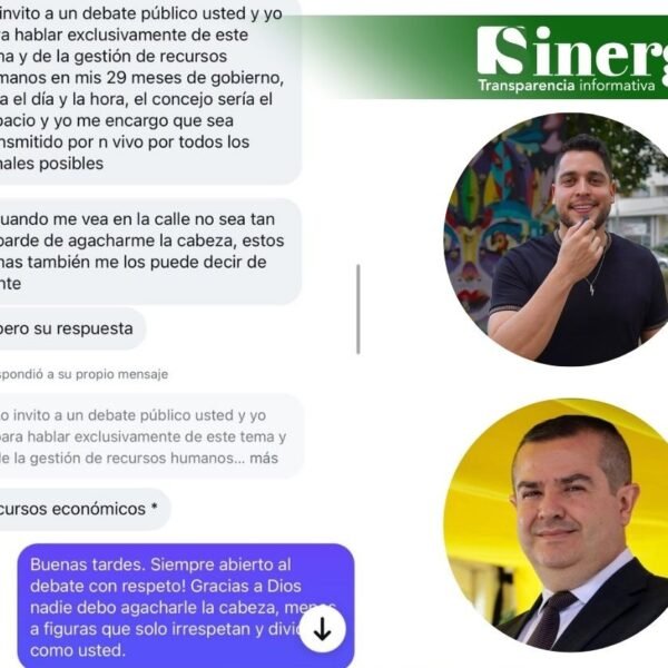 ¿Debate democrático o intimidación privada? Alcalde de La Estrella confronta con dureza al líder político Daniel Ospina